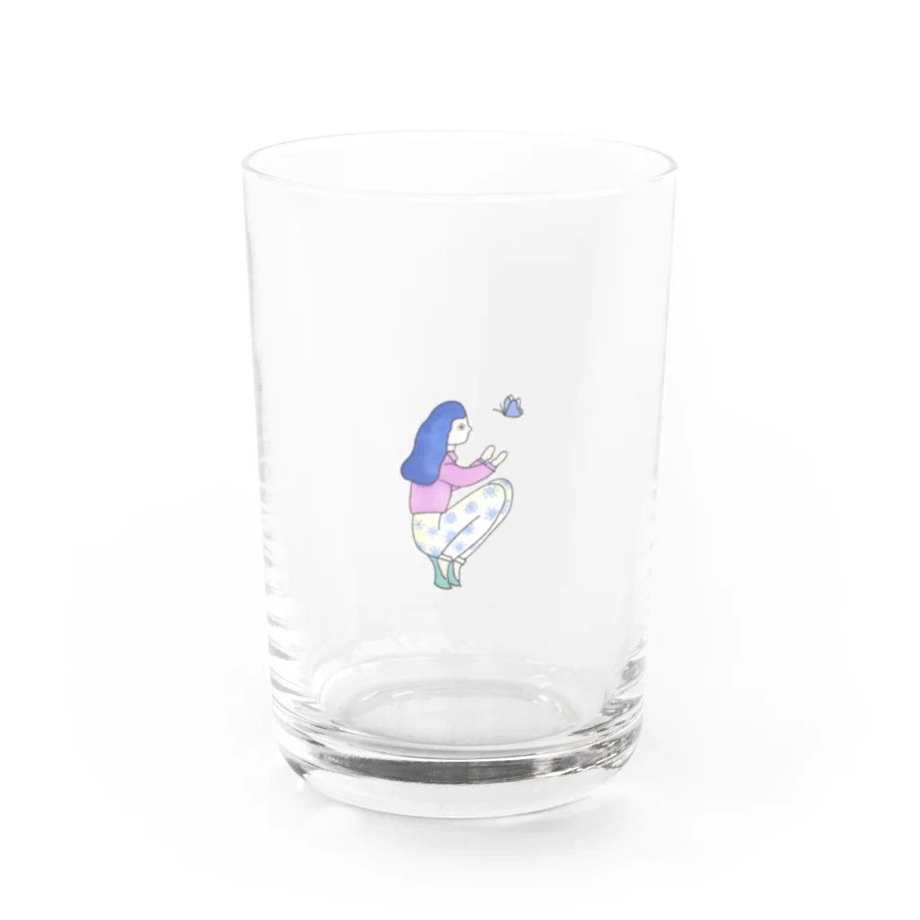 disney-risaのバタフライ Water Glass :front