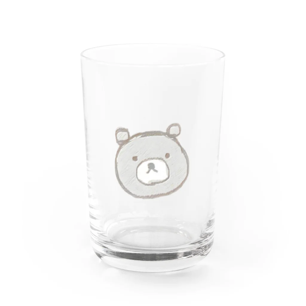 【ホラー専門店】ジルショップの手描き くまたん Water Glass :front