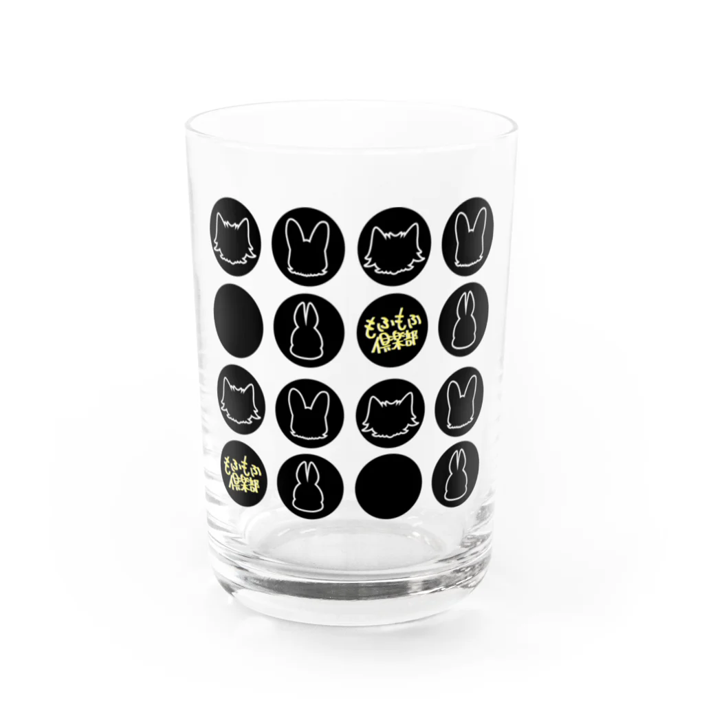 もふもふ俱楽部のもふキャラドット・BLACK Water Glass :front