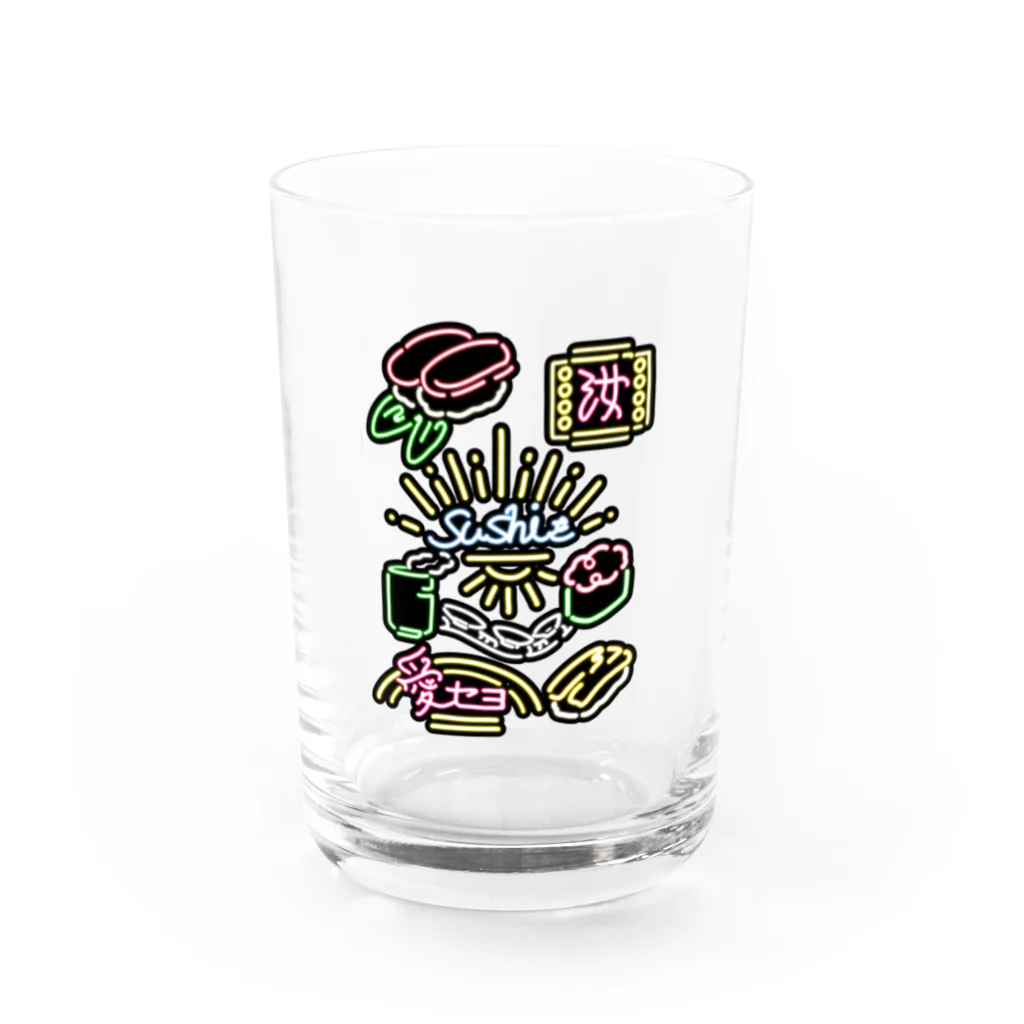 お寿司屋さんの汝寿司を愛せよバージョン2 Water Glass :front