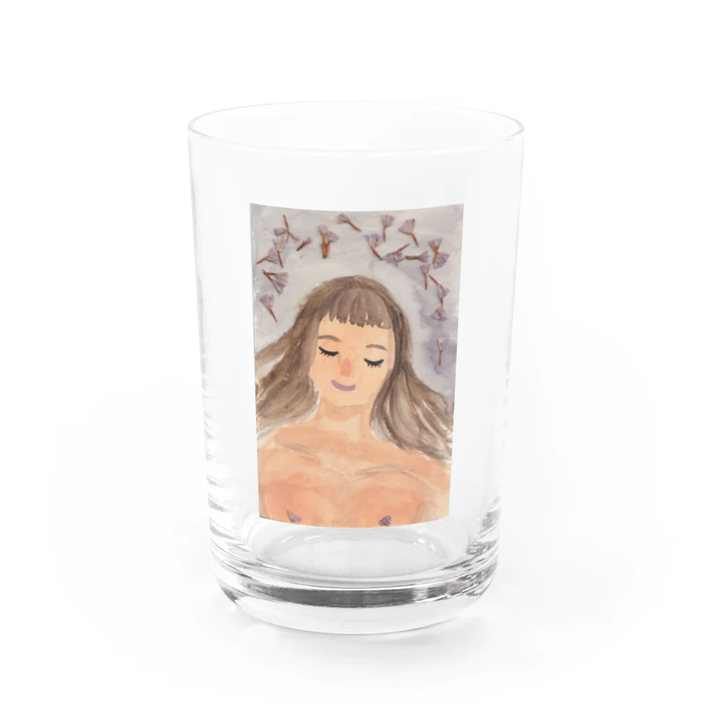 Chiyon 水彩とお花のアートのラベンダーの花言葉 Water Glass :front