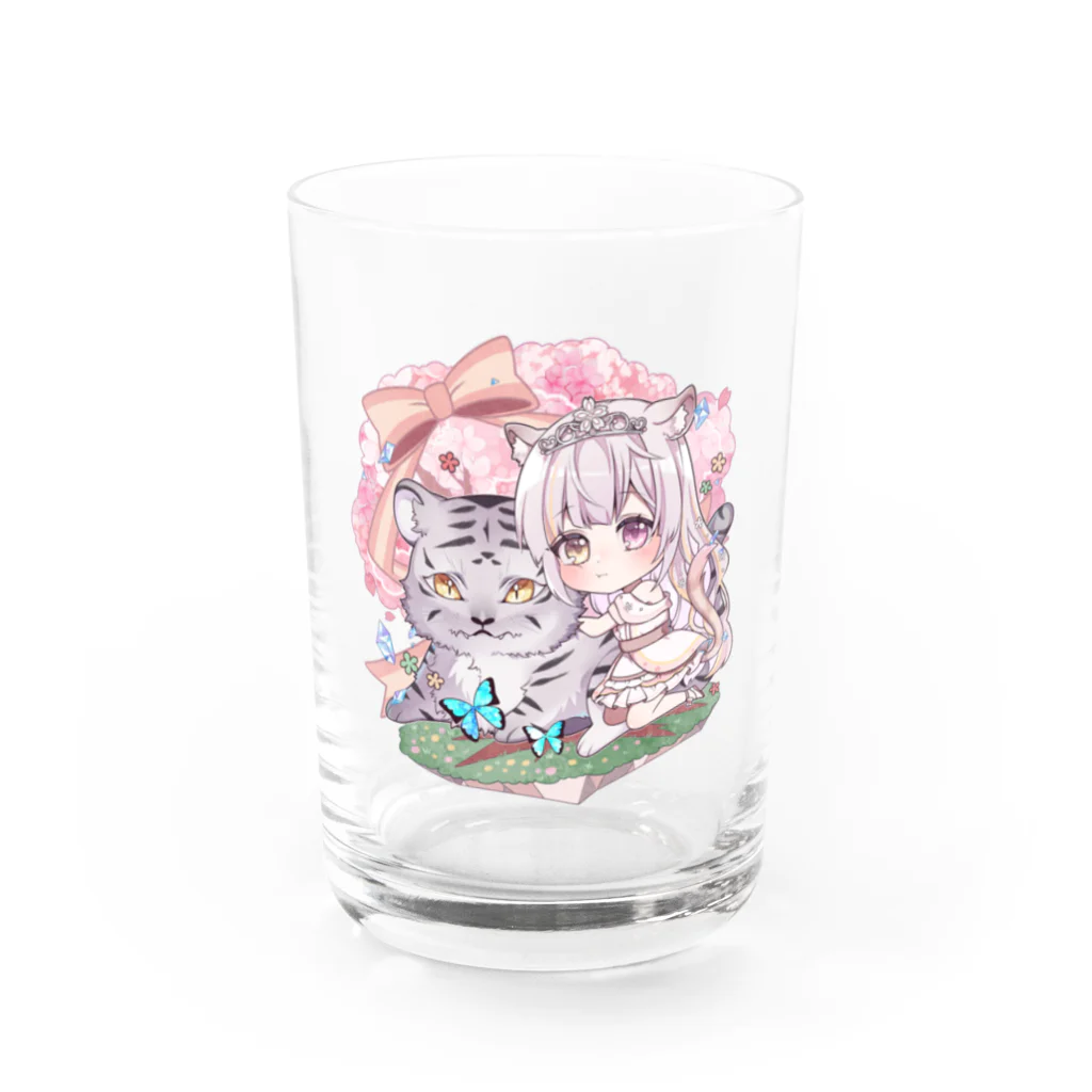 桜乃 恋紋🐯🌸新人VTuber🌸の1周年記念グッズ Water Glass :front