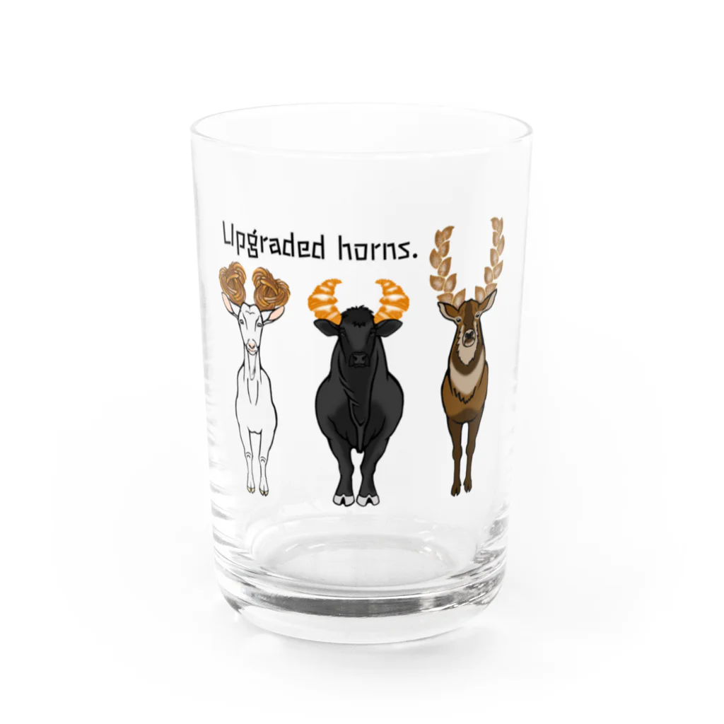 mayon's animal shopのUpgraded horns. つのパン Water Glass :front