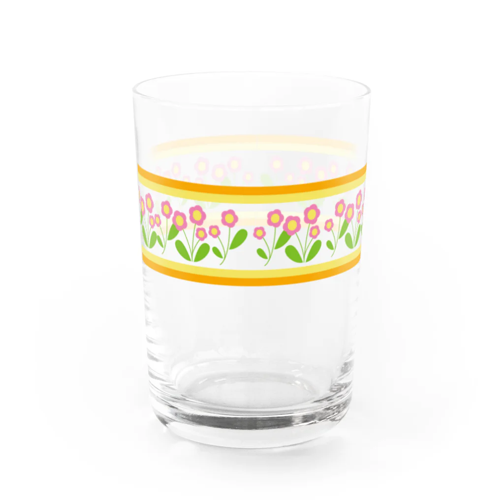 MIlle Feuille(ミルフィーユ) 雑貨店のレトロなお花 Water Glass :front