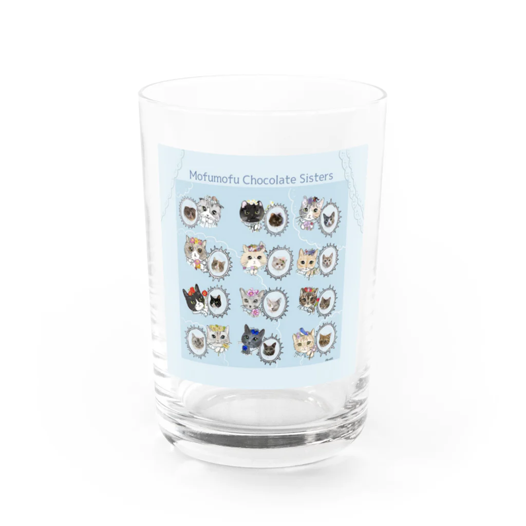 モフねこイラスト館のもっちょ仔ズ Water Glass :front