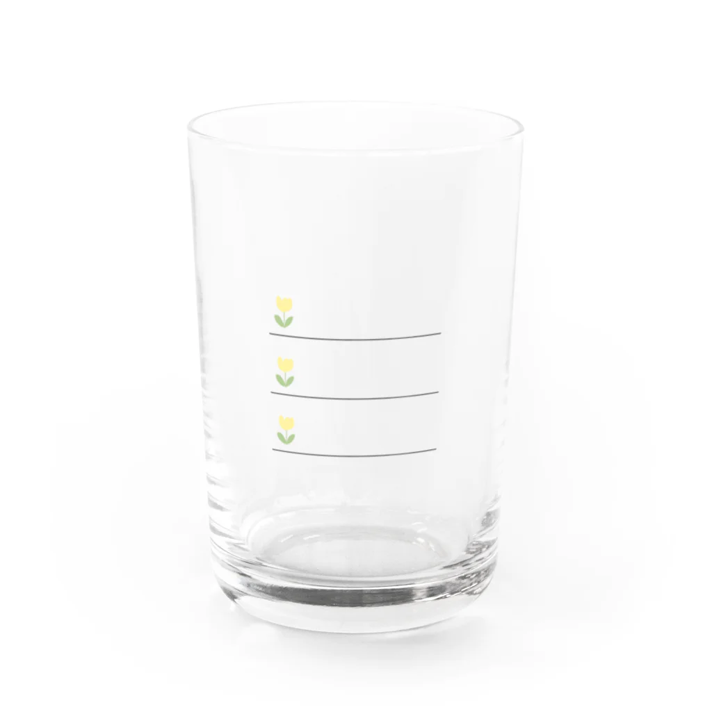 rilybiiのtulip memo Water Glass :front