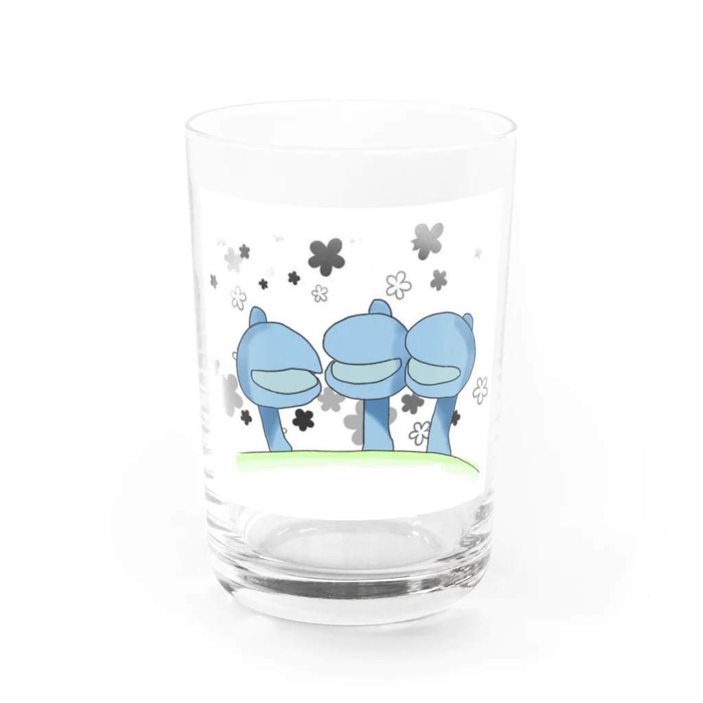 あみすけ本舗＠深海生物推し のオオグチボヤ　深海井戸端会議　#深海生物 Water Glass :front