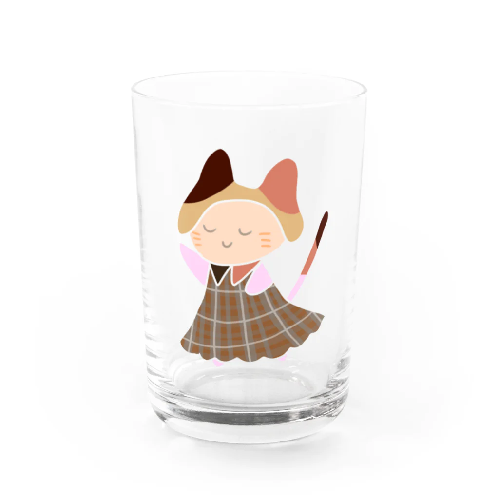 ゆめころ感謝祭のねこのねこかぶりちゃん２ Water Glass :front