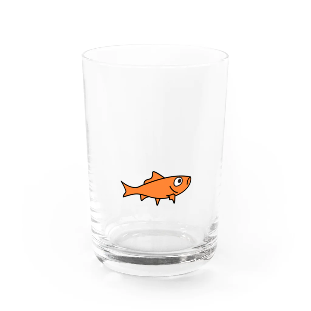 ゆるい生き物のゆるい金魚#1 Water Glass :front