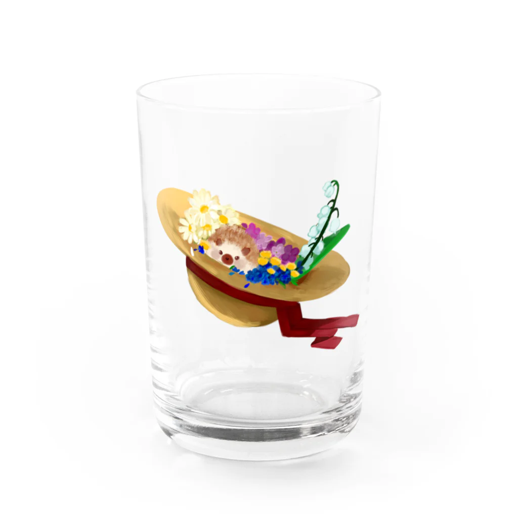 utugi_の花とハリネズミ Water Glass :front