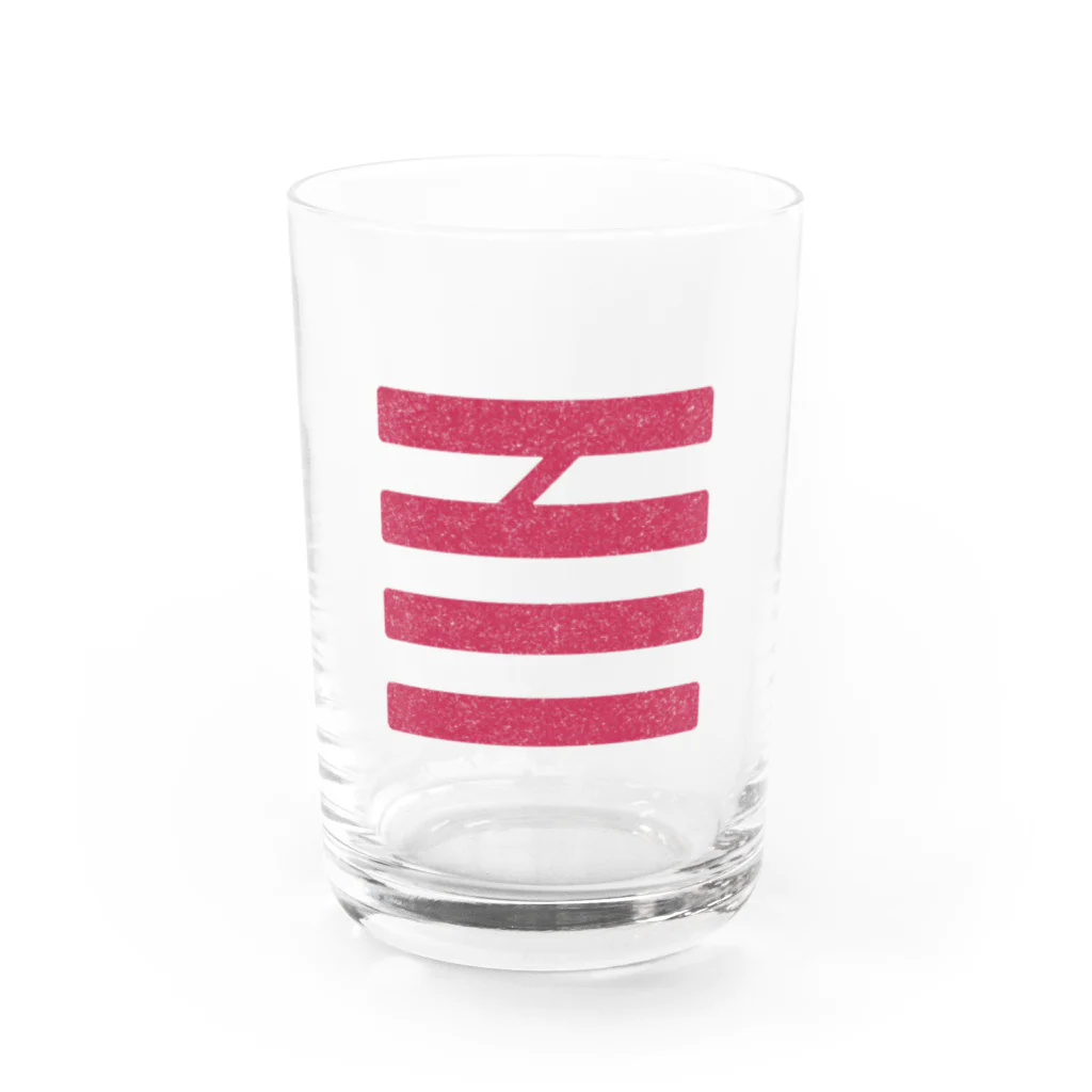 百喜利公式の百喜利グラス　red Water Glass :front