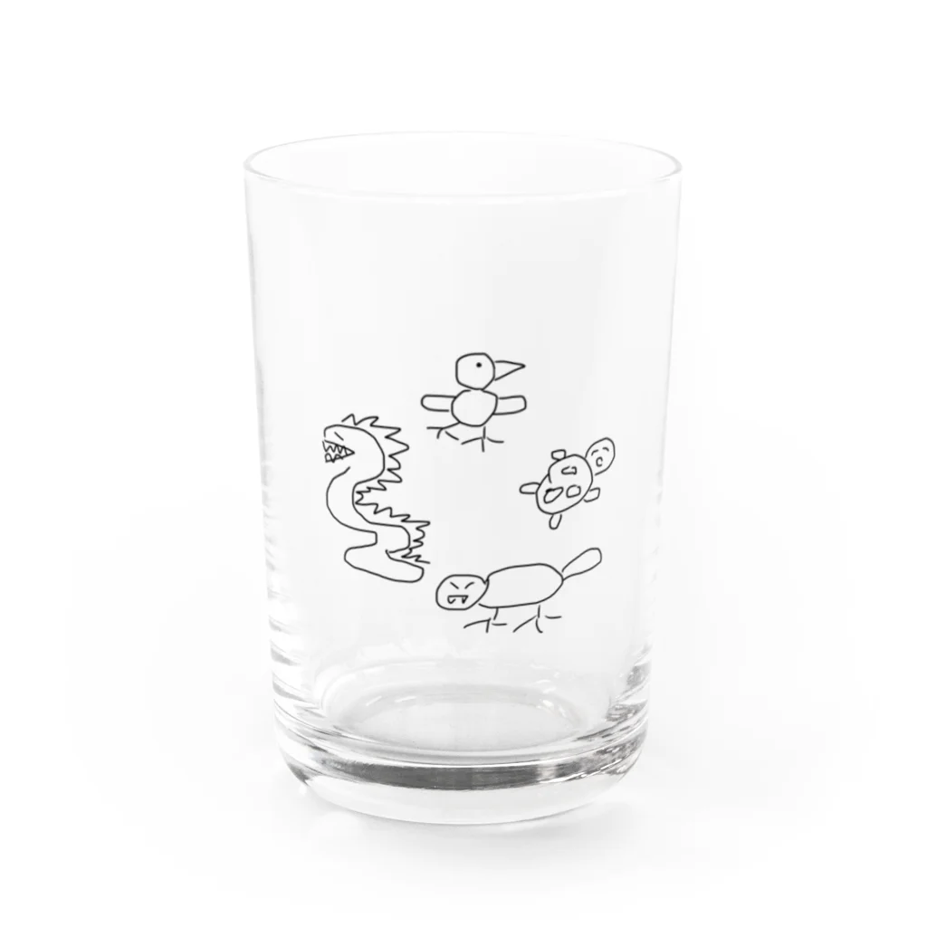 rutiletopiaの四神ちゃんグラス Water Glass :front