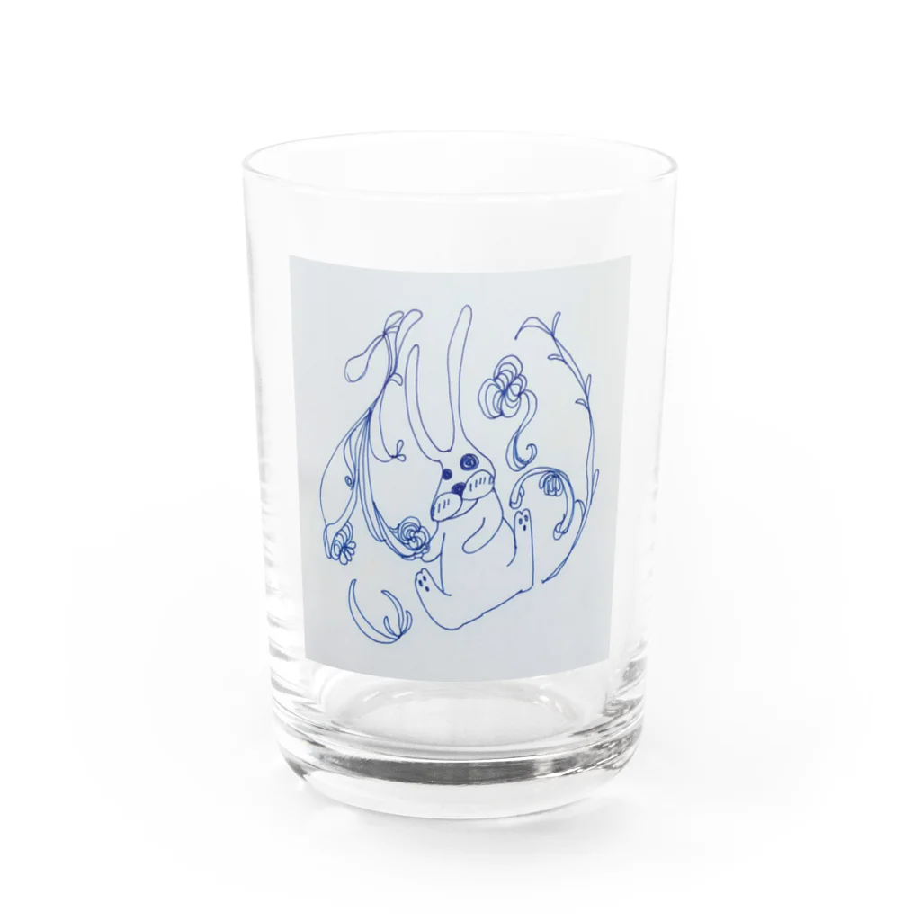 カオスのカオスのウサギ Water Glass :front