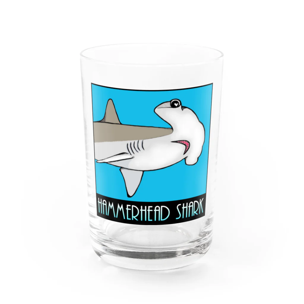 LalaHangeulのHammerhead shark(撞木鮫) Water Glass :front