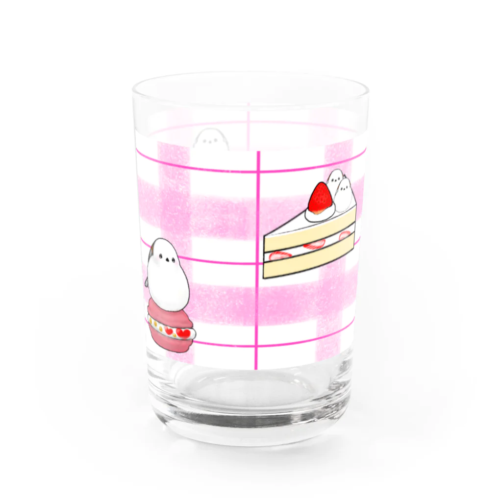 keyずSHOP シマエナガのシマエナガ　スイーツ　グラス Water Glass :front