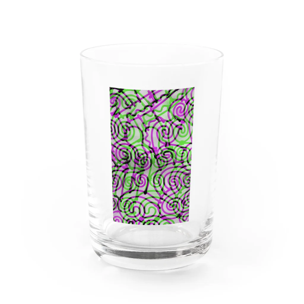 ねこ様屋のワイヤーアート・サイケ Water Glass :front