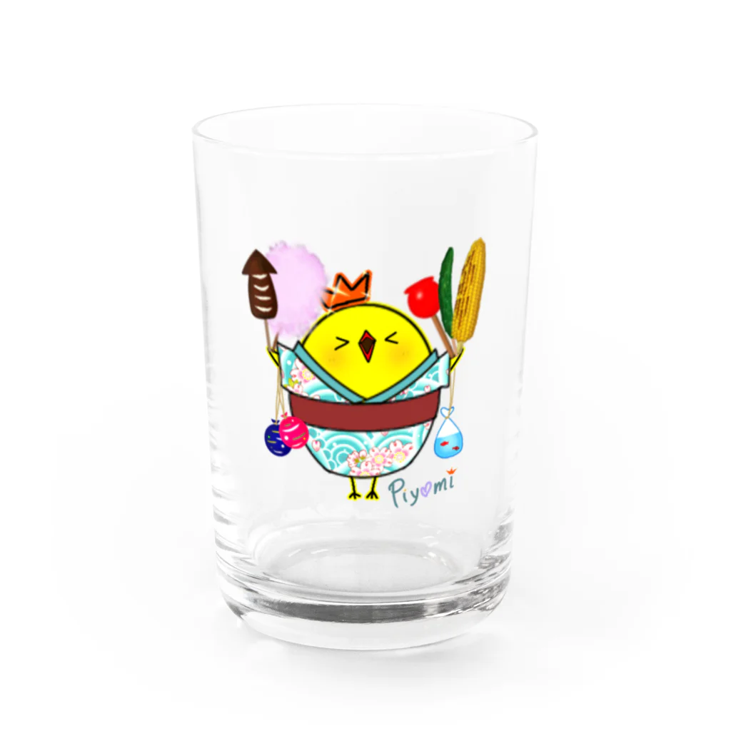 Piyomi’s nestのピヨミちゃん(お祭り) グラス前面