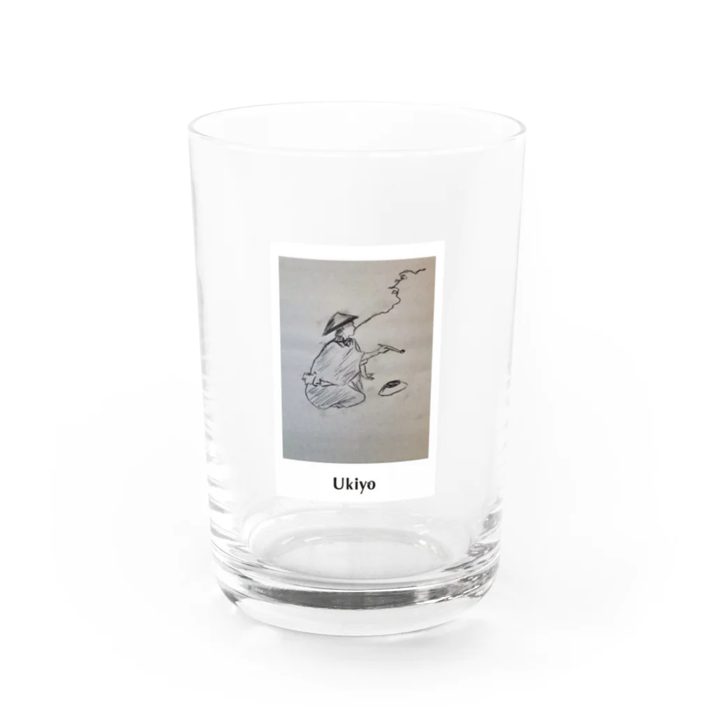 Ukiyo のshounin  Water Glass :front