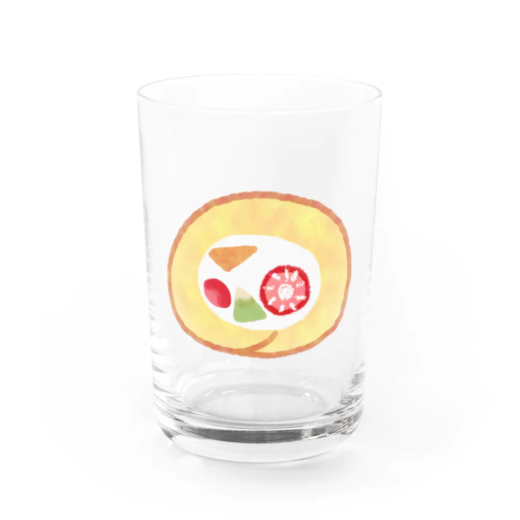 EDGEのスズリのフルーツロールケーキ Water Glass :front