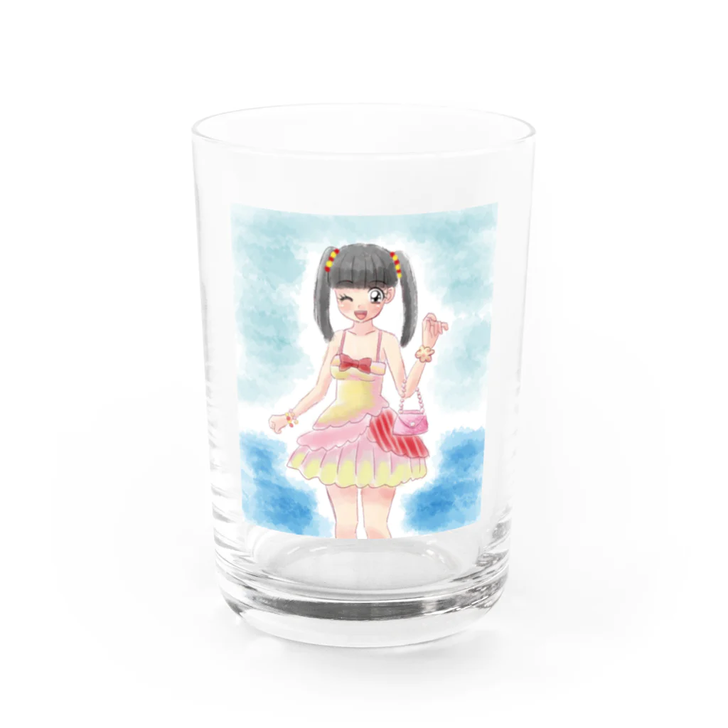 EDGEのスズリのおしゃれ　お出かけ　女の子 Water Glass :front