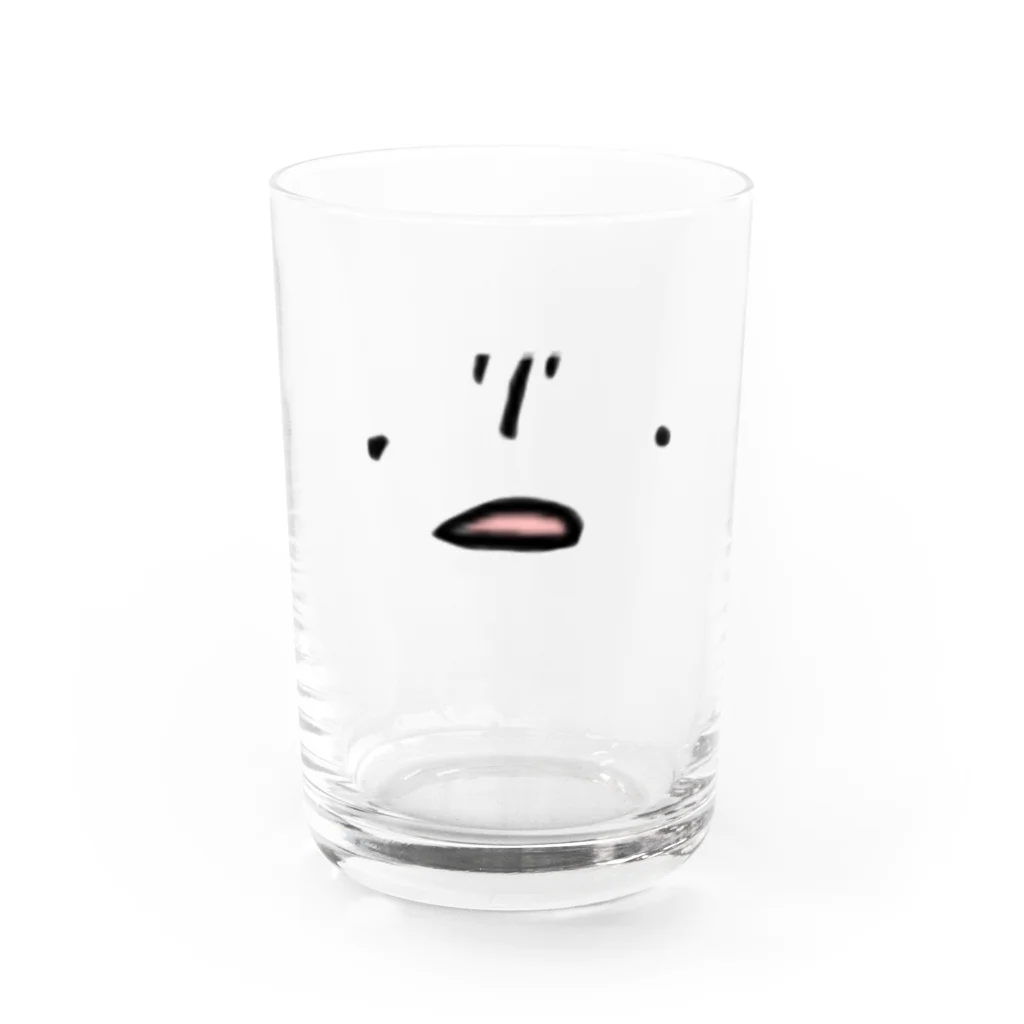 びっとのやる気のない猫の顔 Water Glass :front