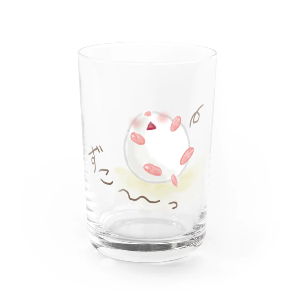 EDGEのスズリのずっこけハムスター　仰向け Water Glass :front