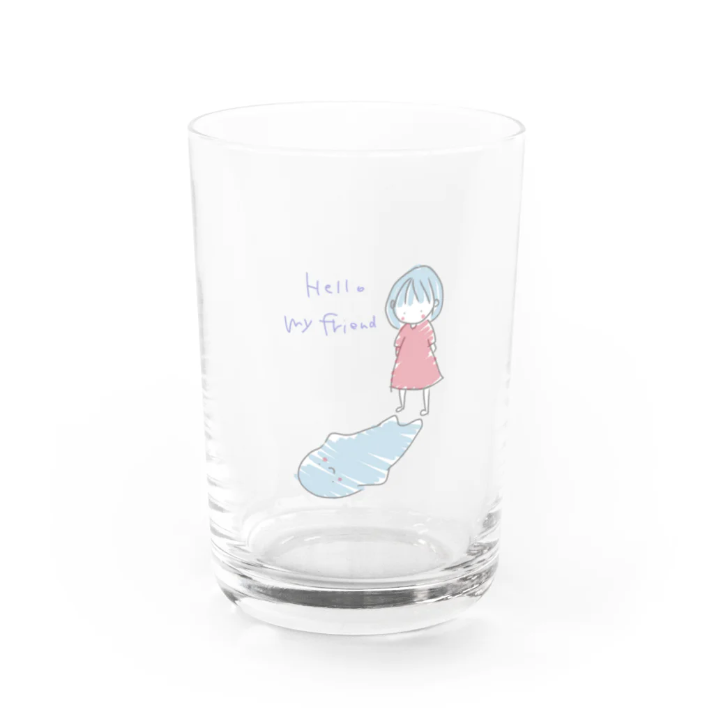 rurugirlのHello my friend Water Glass :front