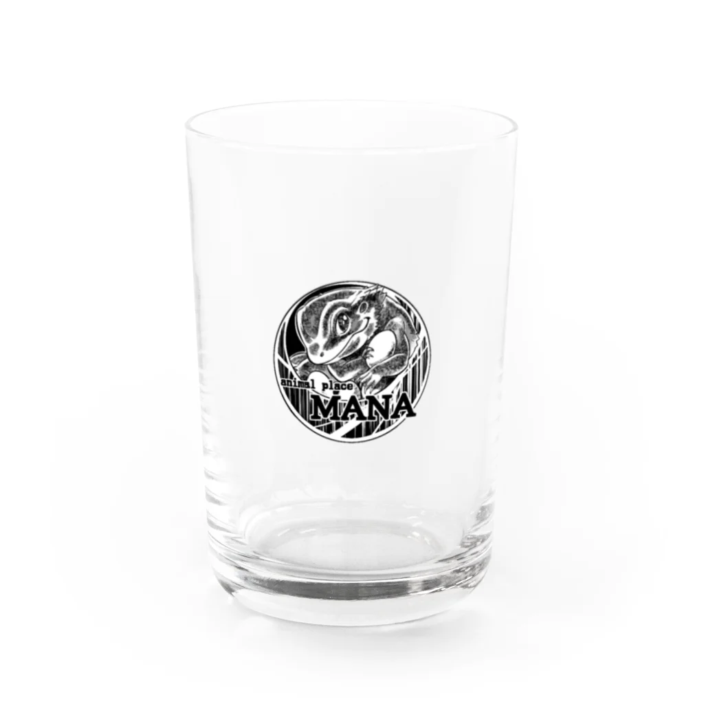 animal place MANAのanimal place MANAオリジナルロゴ　　　グラス Water Glass :front