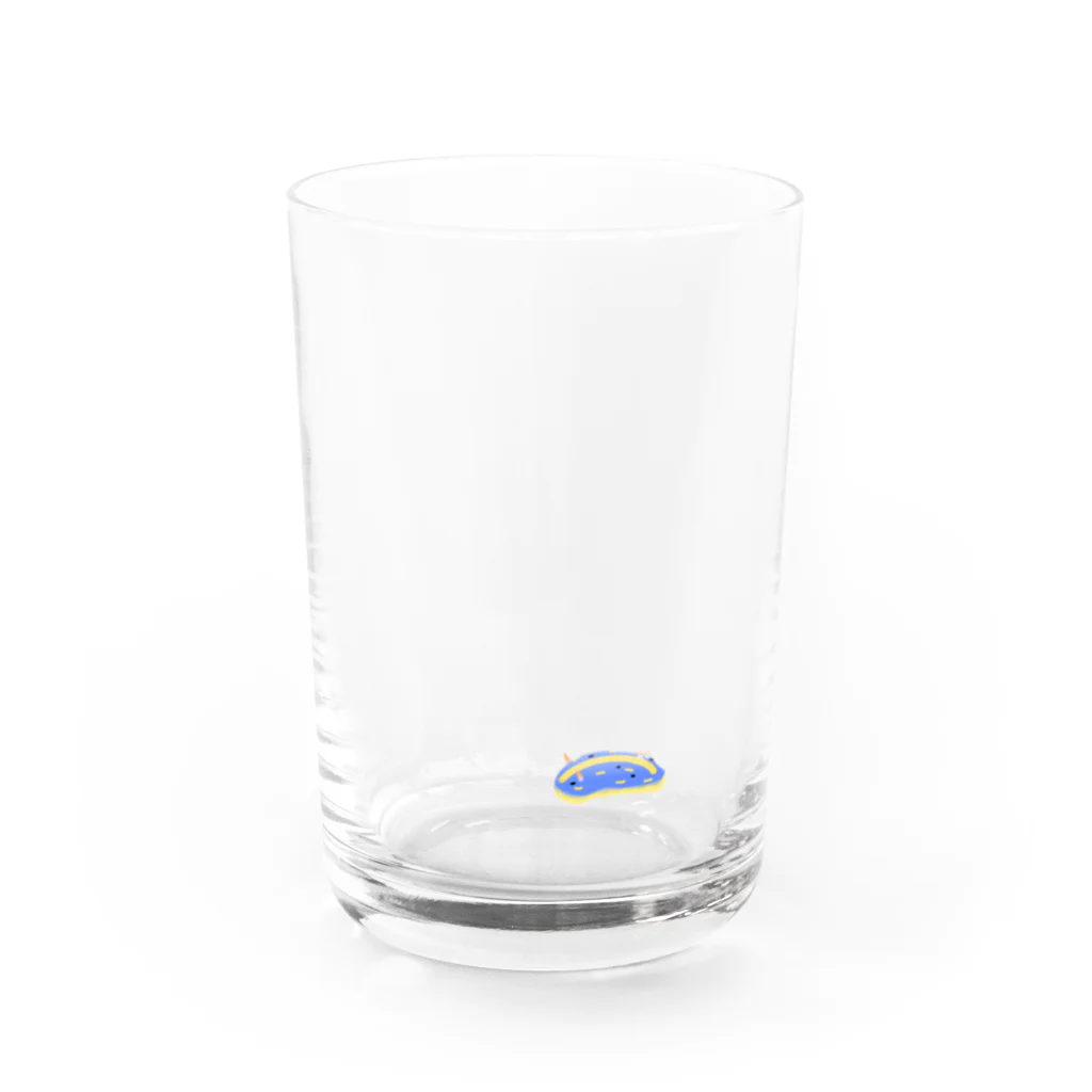 yukijiの青ウミウシ　（文字無しver） Water Glass :front