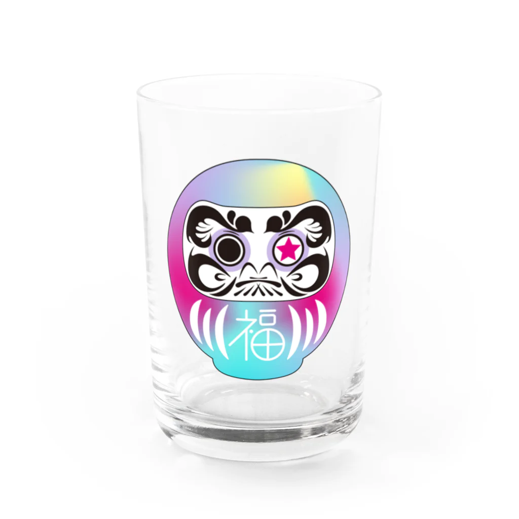 umino_GFのサイケデリック達磨 Water Glass :front