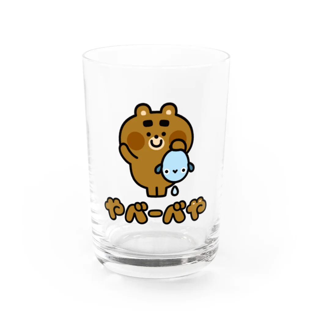 やべーべや公式SUZURIグッズのやべーべやとしゃっけ Water Glass :front