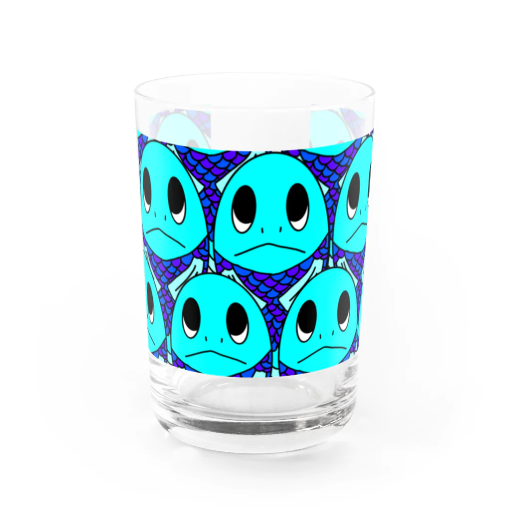 nyandaful storeの魚群 Water Glass :front