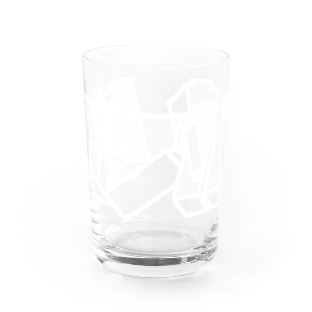 とぼけがおのhiscore tobokegao logo white Water Glass :front