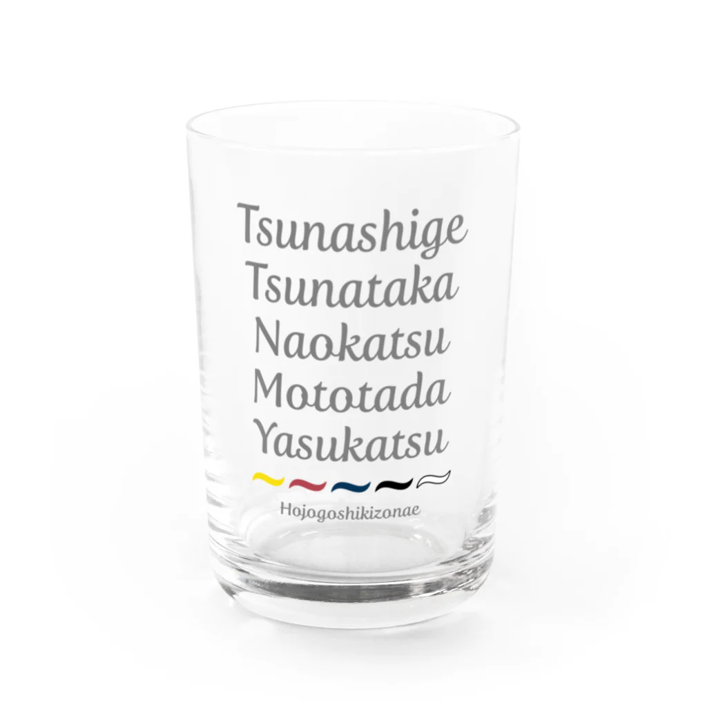 KAWAGOE GRAPHICSの北条五色備 Water Glass :front