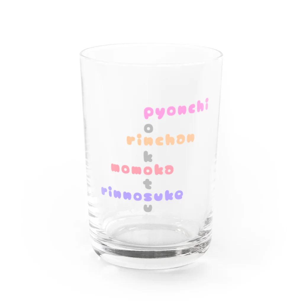 桃華のponkotsu Water Glass :front