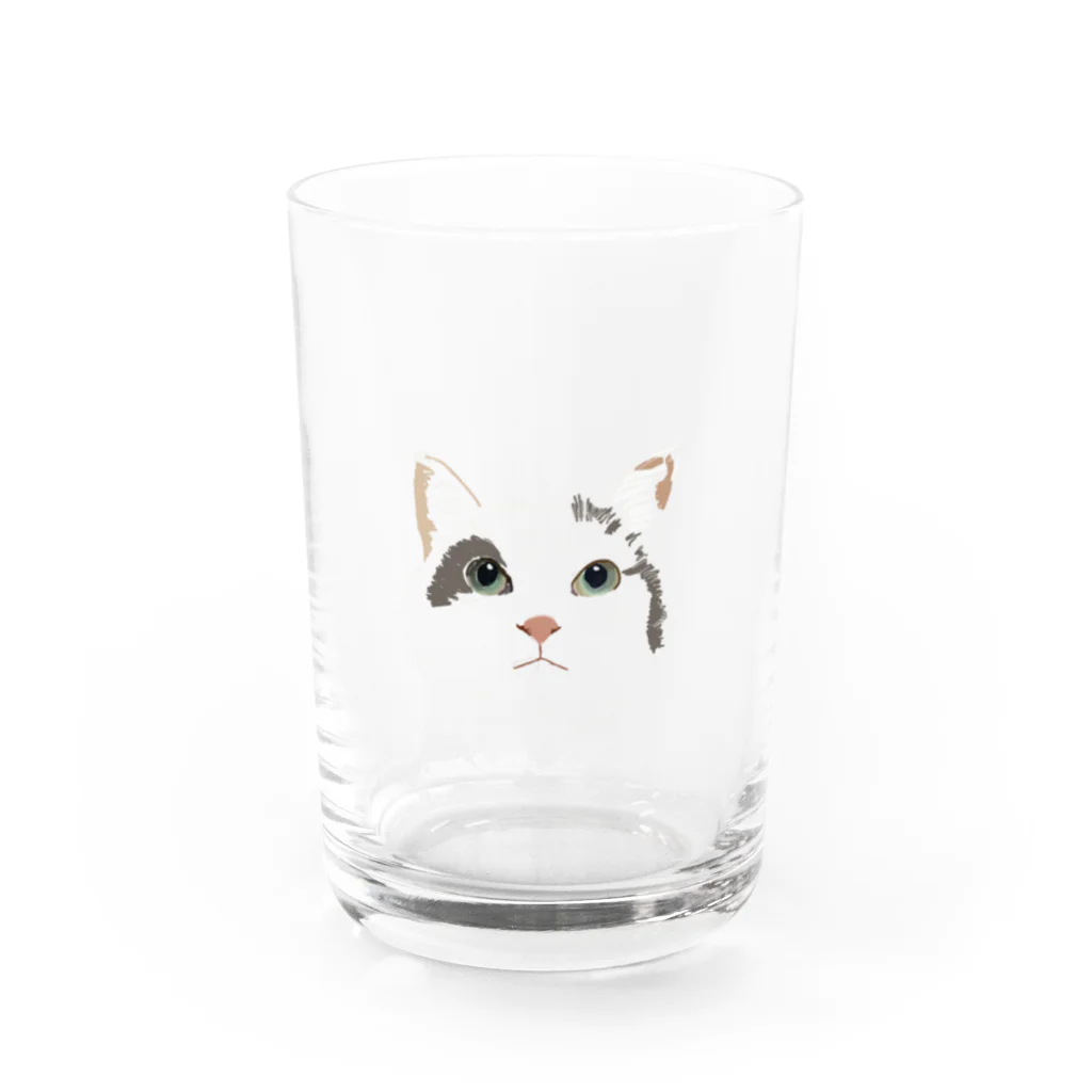 こげこげおこげまるのじっと見つめる Water Glass :front