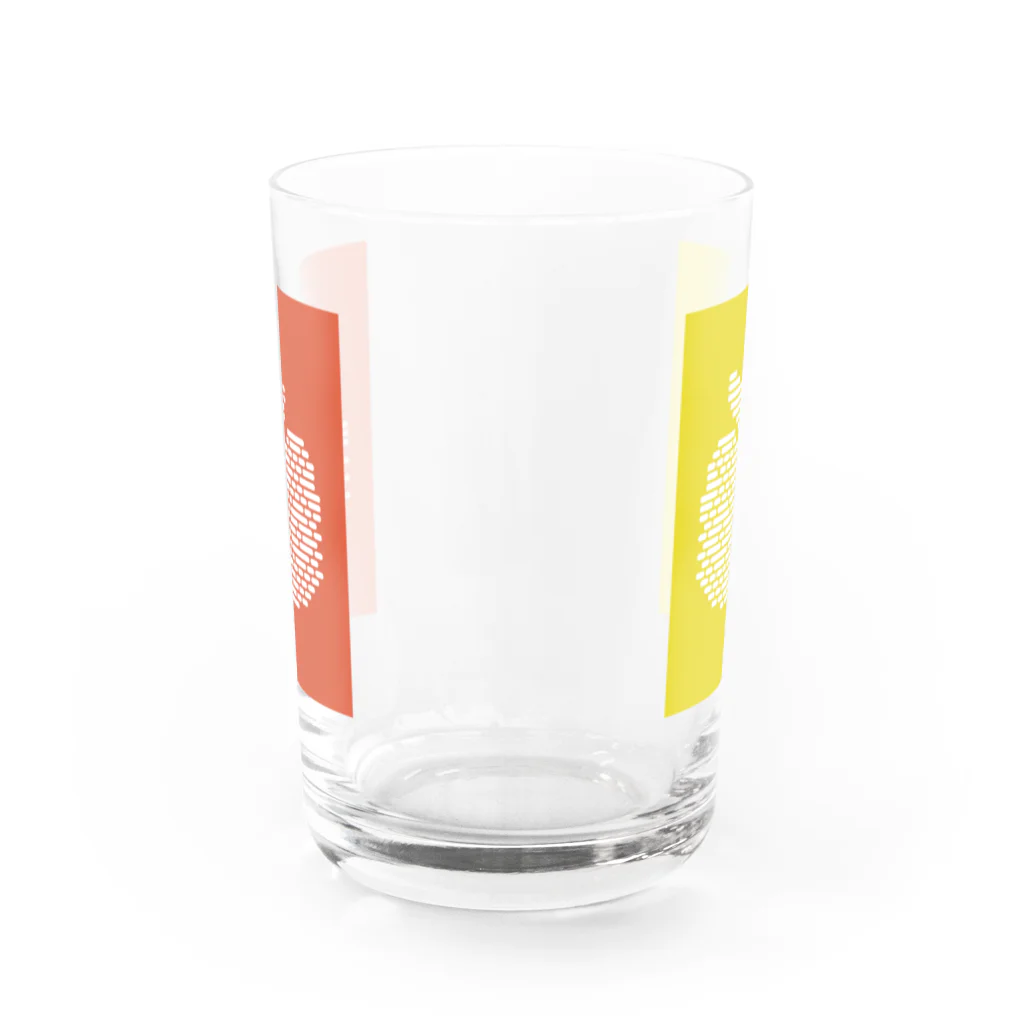 工房 クレーンの【こぎんリンゴ】シンプルなりんご Ι 赤黄 Water Glass :front