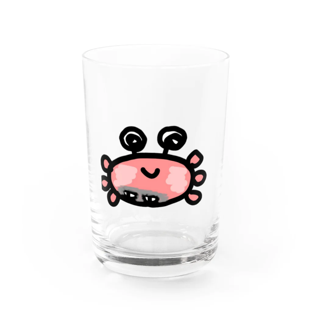 カニカニ！もりしろのはらぐろカニ Water Glass :front