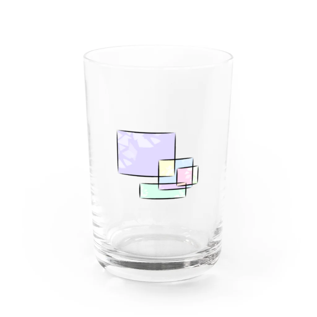 ぽぽふぅ。のしかくたち Water Glass :front