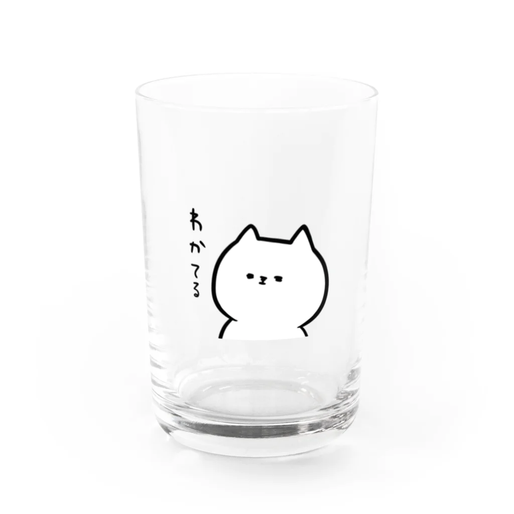 nyansakuのわかてるくん Water Glass :front