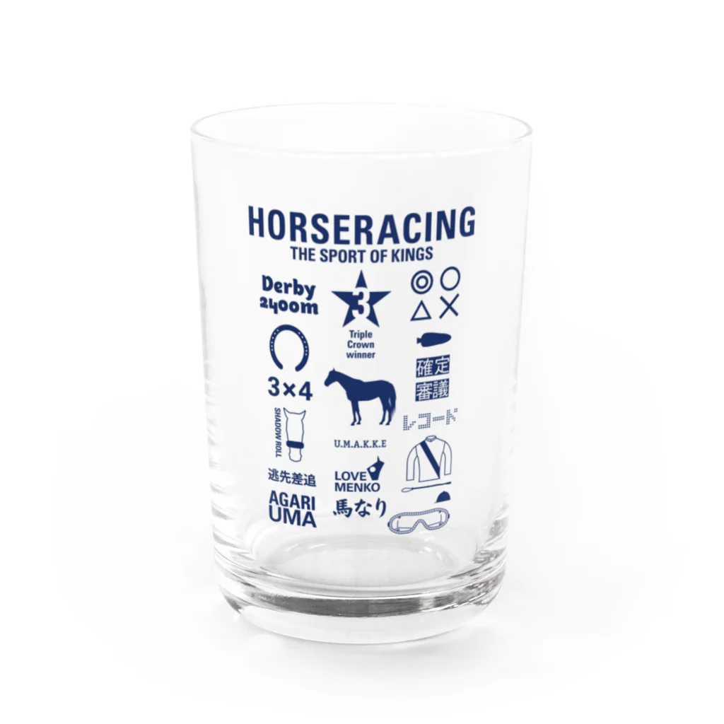 KAWAGOE GRAPHICSのHORSERACING GRAPHICS 紺 Water Glass :front