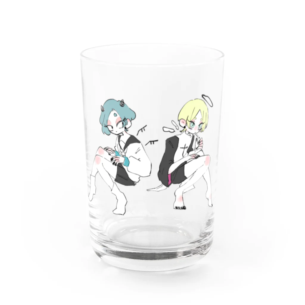 たつヲみ🚬の背中合わせ Water Glass :front