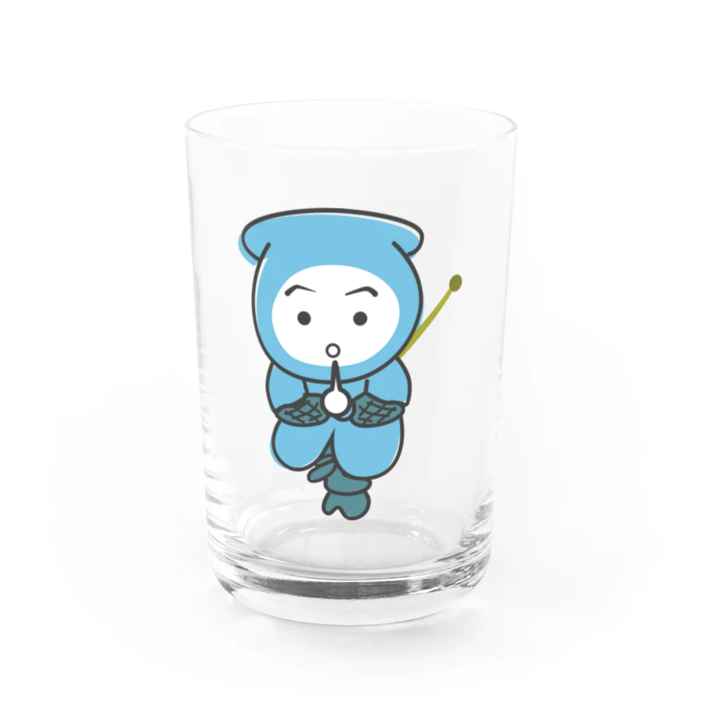 TOM鍼灸院の鍼灸忍者さすまるくん Water Glass :front