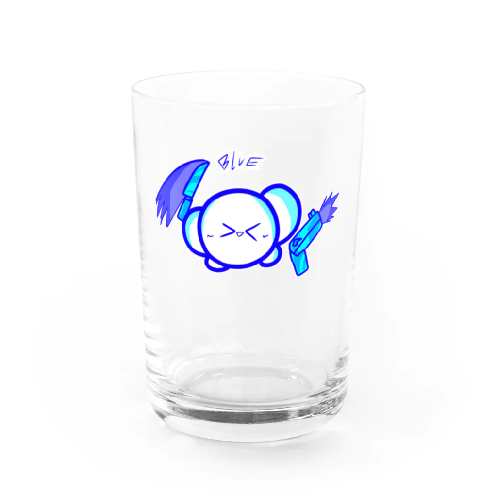 バナナの鬼ごっこのあおむし Water Glass :front