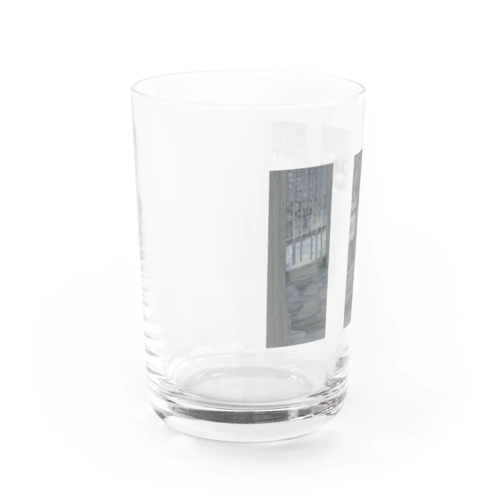 文様動物園 Pattern Zoo Museum shopの夜の森のコビトカバ Water Glass :left