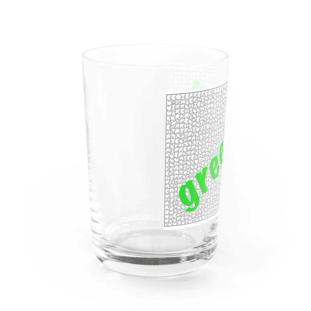 green +αのgreen+αパズルグラス【ロゴ入り】 Water Glass :left
