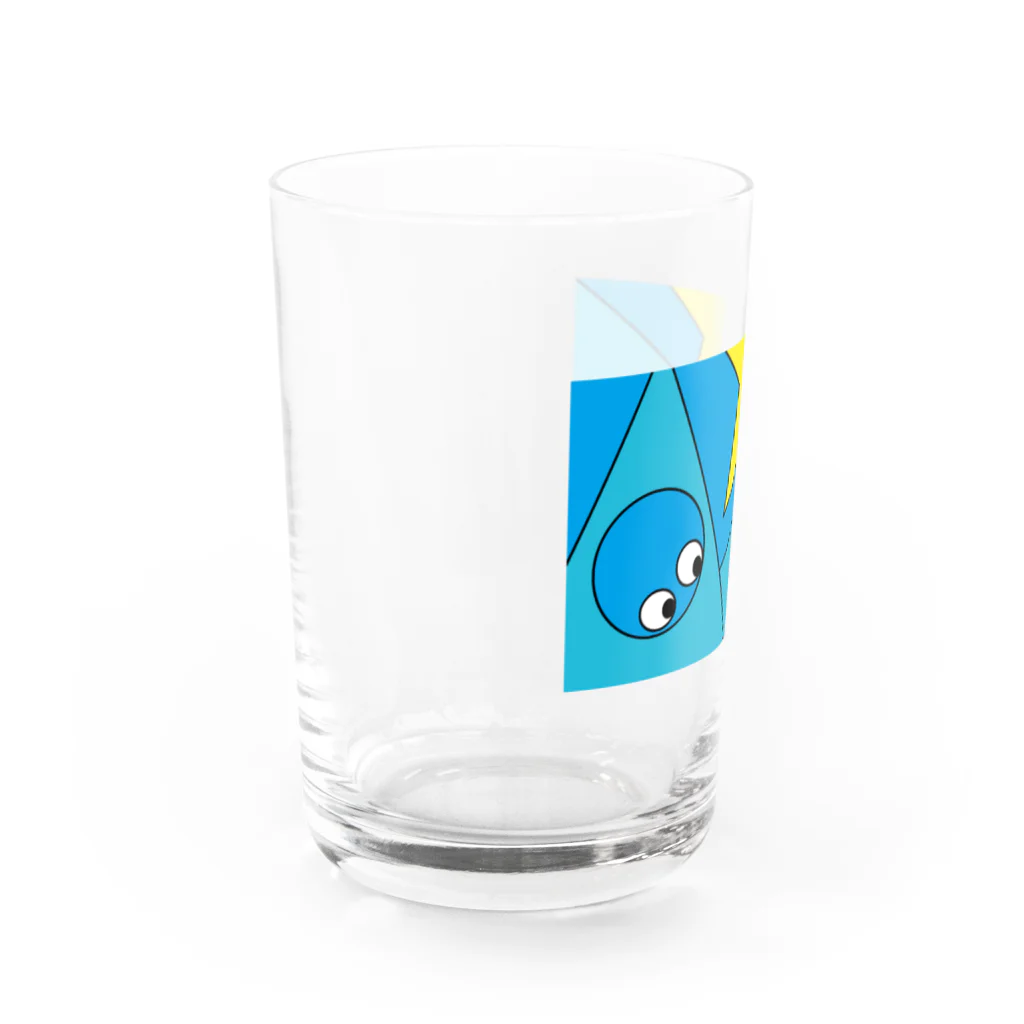 どぐまぐ商店の弾ける青玉グラス Water Glass :left