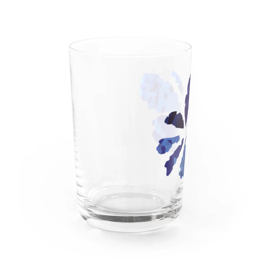 un.title.の5th. flower blue Water Glass :left