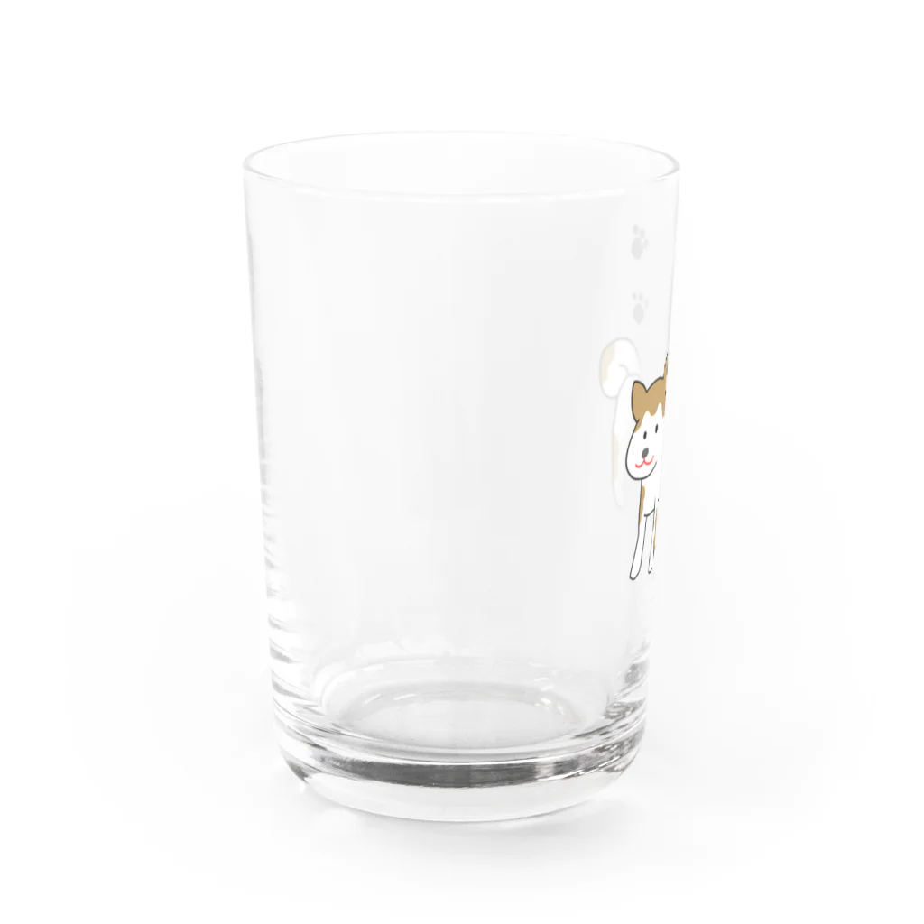 mocha_jasmine_shopの秋田犬　犬丸　あきたいぬ　いぬまる Water Glass :left