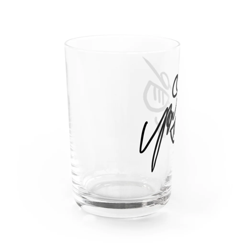 よしの(・∞・)っ =͟͟͞͞★☆のYSNサイン（黒文字） Water Glass :left